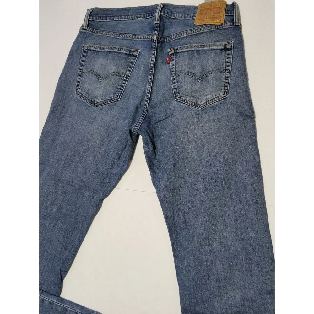 Levi's 559 Jeans Mens Size 34x34 Relaxed Straight Blue Denim Stretch Medium Wash
